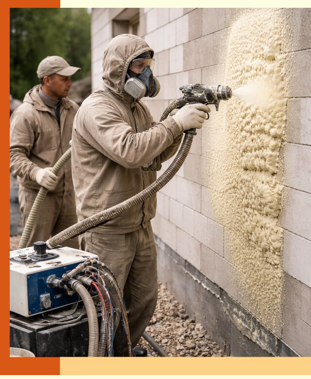 Утепление дома из газобетона ППУ в Санкт-Петербурге — надежная теплоизоляция